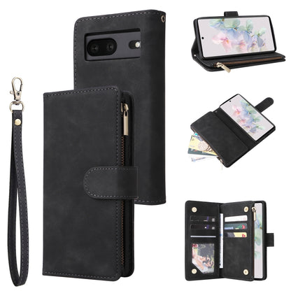 Multifunctional Frosted Zipper Wallet Leather Phone Case, For Google Pixel 6a, For Google Pixel 7 5G, For Google Pixel 7 Pro 5G, For Xiaomi Redmi Note 11 Pro International