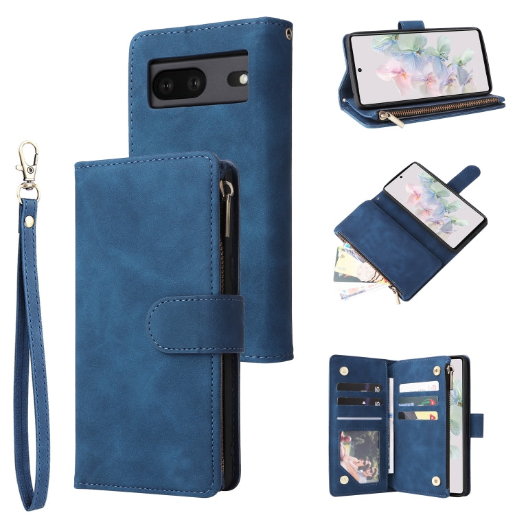 Multifunctional Frosted Zipper Wallet Leather Phone Case, For Google Pixel 6a, For Google Pixel 7 5G, For Google Pixel 7 Pro 5G, For Xiaomi Redmi Note 11 Pro International