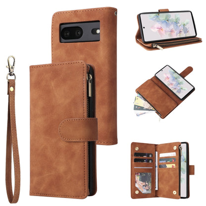 Multifunctional Frosted Zipper Wallet Leather Phone Case, For Google Pixel 6a, For Google Pixel 7 5G, For Google Pixel 7 Pro 5G, For Xiaomi Redmi Note 11 Pro International