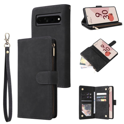Multifunctional Frosted Zipper Wallet Leather Phone Case, For Google Pixel 6a, For Google Pixel 7 5G, For Google Pixel 7 Pro 5G, For Xiaomi Redmi Note 11 Pro International
