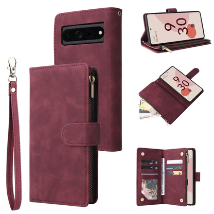 Multifunctional Frosted Zipper Wallet Leather Phone Case, For Google Pixel 6a, For Google Pixel 7 5G, For Google Pixel 7 Pro 5G, For Xiaomi Redmi Note 11 Pro International