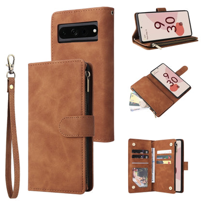 Multifunctional Frosted Zipper Wallet Leather Phone Case, For Google Pixel 6a, For Google Pixel 7 5G, For Google Pixel 7 Pro 5G, For Xiaomi Redmi Note 11 Pro International