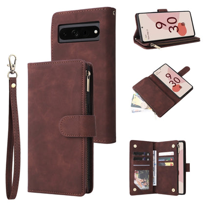 Multifunctional Frosted Zipper Wallet Leather Phone Case, For Google Pixel 6a, For Google Pixel 7 5G, For Google Pixel 7 Pro 5G, For Xiaomi Redmi Note 11 Pro International