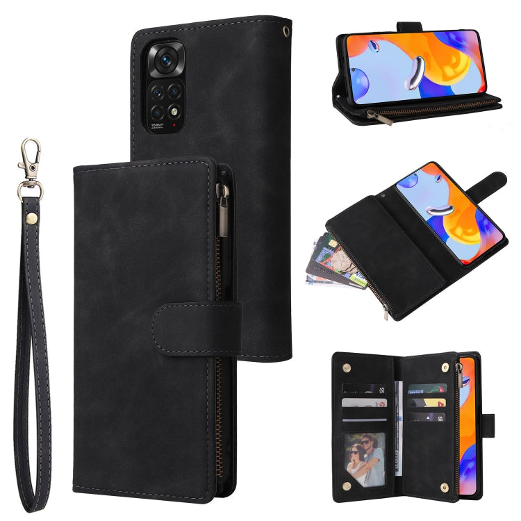 Multifunctional Frosted Zipper Wallet Leather Phone Case, For Google Pixel 6a, For Google Pixel 7 5G, For Google Pixel 7 Pro 5G, For Xiaomi Redmi Note 11 Pro International