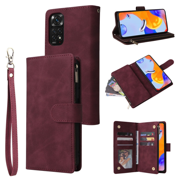 Multifunctional Frosted Zipper Wallet Leather Phone Case, For Google Pixel 6a, For Google Pixel 7 5G, For Google Pixel 7 Pro 5G, For Xiaomi Redmi Note 11 Pro International