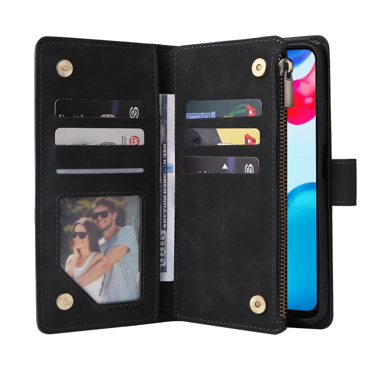 Multifunctional Frosted Zipper Wallet Leather Phone Case, For Xiaomi Redmi Note 11S