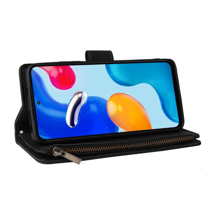 Multifunctional Frosted Zipper Wallet Leather Phone Case, For Xiaomi Redmi Note 11S