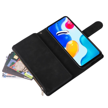 Multifunctional Frosted Zipper Wallet Leather Phone Case, For Xiaomi Redmi Note 11S