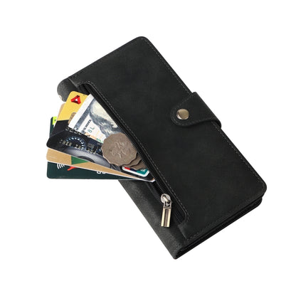Rivet Buckle 9 Cards Three Fold Leather Phone Case, For OnePlus Nord N10 5G, For Samsung Galaxy Note20, For OnePlus 10 Pro 5G, For Samsung Galaxy A23 4G