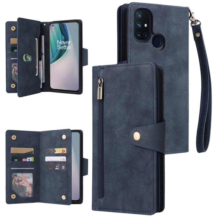 Rivet Buckle 9 Cards Three Fold Leather Phone Case, For OnePlus Nord N10 5G, For Samsung Galaxy Note20, For OnePlus 10 Pro 5G, For Samsung Galaxy A23 4G