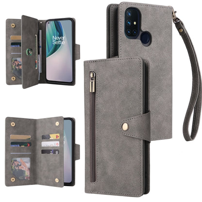 Rivet Buckle 9 Cards Three Fold Leather Phone Case, For OnePlus Nord N10 5G, For Samsung Galaxy Note20, For OnePlus 10 Pro 5G, For Samsung Galaxy A23 4G
