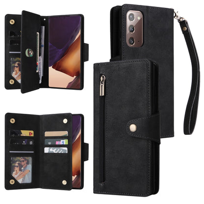 Rivet Buckle 9 Cards Three Fold Leather Phone Case, For OnePlus Nord N10 5G, For Samsung Galaxy Note20, For OnePlus 10 Pro 5G, For Samsung Galaxy A23 4G