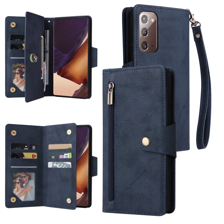 Rivet Buckle 9 Cards Three Fold Leather Phone Case, For OnePlus Nord N10 5G, For Samsung Galaxy Note20, For OnePlus 10 Pro 5G, For Samsung Galaxy A23 4G