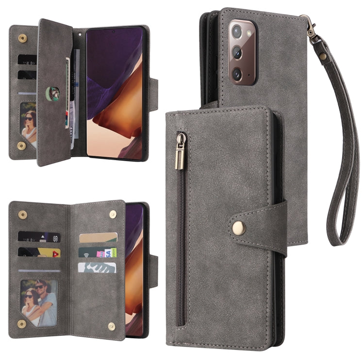 Rivet Buckle 9 Cards Three Fold Leather Phone Case, For OnePlus Nord N10 5G, For Samsung Galaxy Note20, For OnePlus 10 Pro 5G, For Samsung Galaxy A23 4G