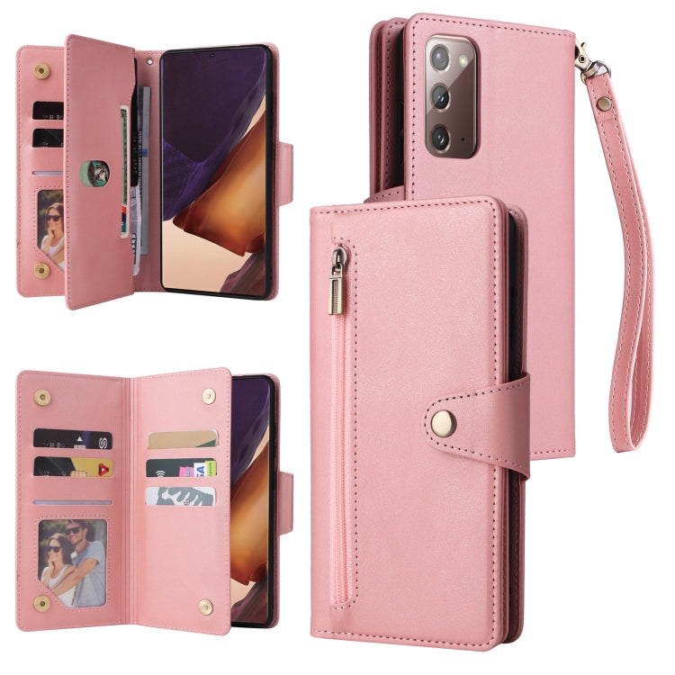 Rivet Buckle 9 Cards Three Fold Leather Phone Case, For OnePlus Nord N10 5G, For Samsung Galaxy Note20, For OnePlus 10 Pro 5G, For Samsung Galaxy A23 4G