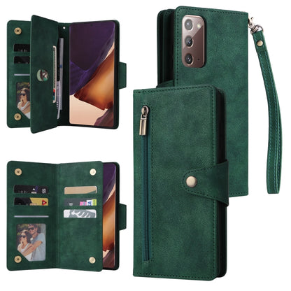 Rivet Buckle 9 Cards Three Fold Leather Phone Case, For OnePlus Nord N10 5G, For Samsung Galaxy Note20, For OnePlus 10 Pro 5G, For Samsung Galaxy A23 4G