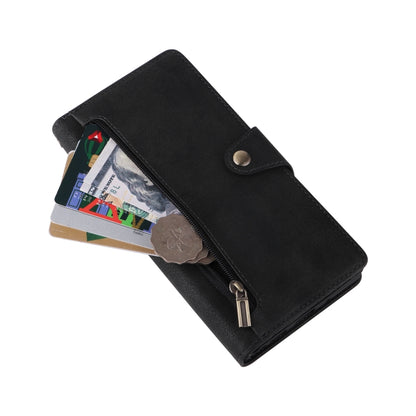 Rivet Buckle 9 Cards Three Fold Leather Phone Case, For Xiaomi 11T