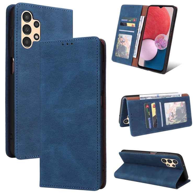 Simple Suction Closure Leather Phone Case, For Samsung Galaxy A13 4G