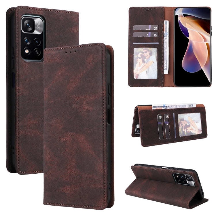 Simple Suction Closure Leather Phone Case, For Samsung Galaxy A03s, For Xiaomi Redmi Note 11 4G International, For Xiaomi Redmi Note 11 Pro, For Samsung Galaxy A23, For Samsung Galaxy A73 5G, For Xiaomi Redmi Note 11 Pro 5G
