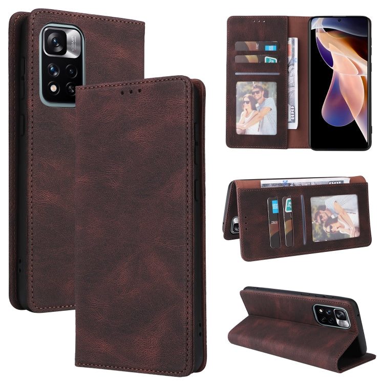 Simple Suction Closure Leather Phone Case, For Samsung Galaxy A03s, For Xiaomi Redmi Note 11 4G International, For Xiaomi Redmi Note 11 Pro, For Samsung Galaxy A23, For Samsung Galaxy A73 5G, For Xiaomi Redmi Note 11 Pro 5G