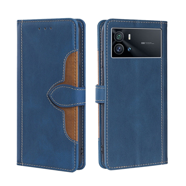 Stitching Skin Feel Magnetic Buckle Horizontal Flip PU Leather Case, For vivo iQOO 9, For vivo iQOO Neo6 5G, For vivo iQOO U5 5G, For OPPO A36/A76 Global, For OPPO A57 5G 2022/Realme Q5i, For OPPO A96 5G