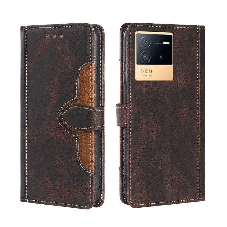 Stitching Skin Feel Magnetic Buckle Horizontal Flip PU Leather Case, For vivo iQOO 9, For vivo iQOO Neo6 5G, For vivo iQOO U5 5G, For OPPO A36/A76 Global, For OPPO A57 5G 2022/Realme Q5i, For OPPO A96 5G