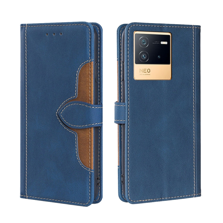 Stitching Skin Feel Magnetic Buckle Horizontal Flip PU Leather Case, For vivo iQOO 9, For vivo iQOO Neo6 5G, For vivo iQOO U5 5G, For OPPO A36/A76 Global, For OPPO A57 5G 2022/Realme Q5i, For OPPO A96 5G