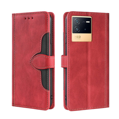 Stitching Skin Feel Magnetic Buckle Horizontal Flip PU Leather Case, For vivo iQOO 9, For vivo iQOO Neo6 5G, For vivo iQOO U5 5G, For OPPO A36/A76 Global, For OPPO A57 5G 2022/Realme Q5i, For OPPO A96 5G