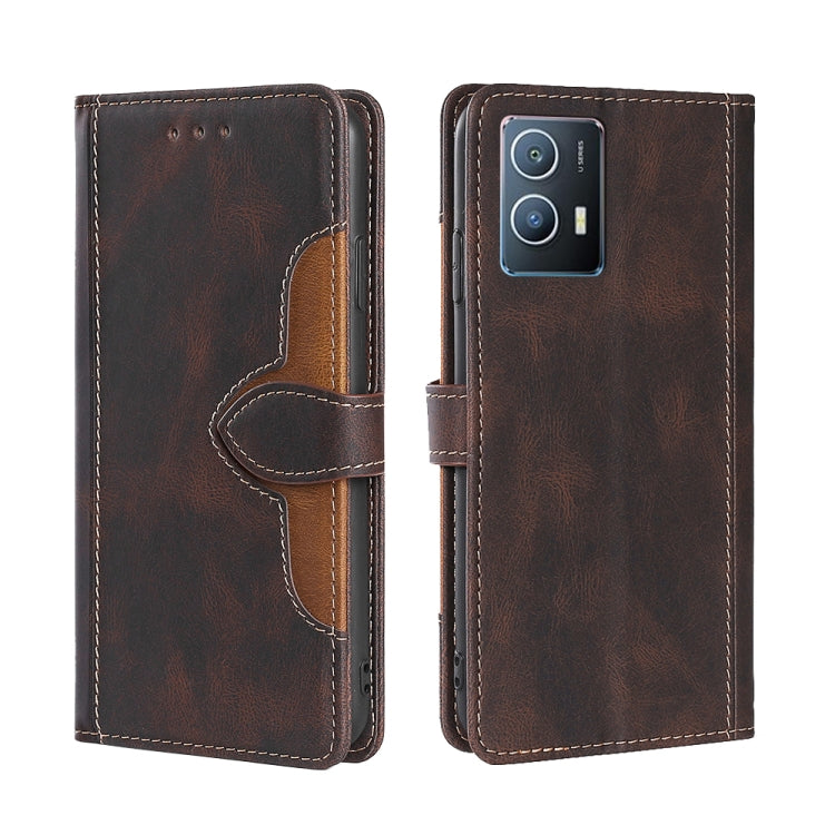 Stitching Skin Feel Magnetic Buckle Horizontal Flip PU Leather Case, For vivo iQOO 9, For vivo iQOO Neo6 5G, For vivo iQOO U5 5G, For OPPO A36/A76 Global, For OPPO A57 5G 2022/Realme Q5i, For OPPO A96 5G