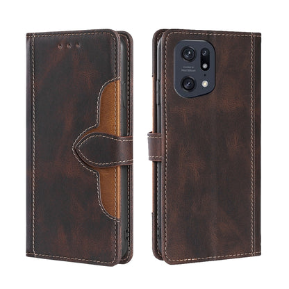 Stitching Skin Feel Magnetic Buckle Horizontal Flip PU Leather Case, For OPPO Find X5 Lite, For OPPO Find X5 Pro, For OPPO Reno7 4G/F21 Pro, For OPPO Reno7 5G Global, For OPPO Realme 9 Pro, For OPPO Realme 9 Pro+