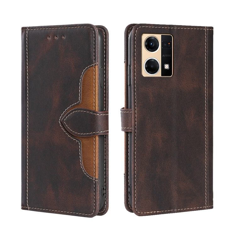 Stitching Skin Feel Magnetic Buckle Horizontal Flip PU Leather Case, For OPPO Find X5 Lite, For OPPO Find X5 Pro, For OPPO Reno7 4G/F21 Pro, For OPPO Reno7 5G Global, For OPPO Realme 9 Pro, For OPPO Realme 9 Pro+