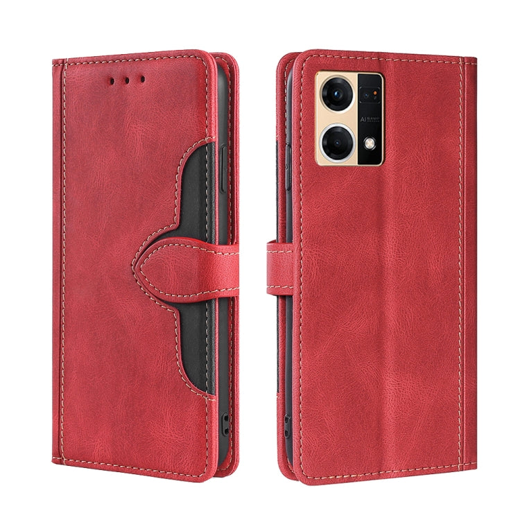Stitching Skin Feel Magnetic Buckle Horizontal Flip PU Leather Case, For OPPO Find X5 Lite, For OPPO Find X5 Pro, For OPPO Reno7 4G/F21 Pro, For OPPO Reno7 5G Global, For OPPO Realme 9 Pro, For OPPO Realme 9 Pro+