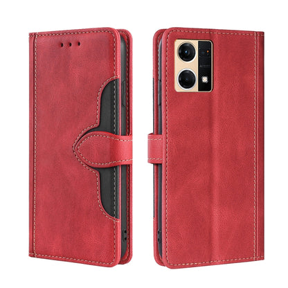 Stitching Skin Feel Magnetic Buckle Horizontal Flip PU Leather Case, For OPPO Find X5 Lite, For OPPO Find X5 Pro, For OPPO Reno7 4G/F21 Pro, For OPPO Reno7 5G Global, For OPPO Realme 9 Pro, For OPPO Realme 9 Pro+
