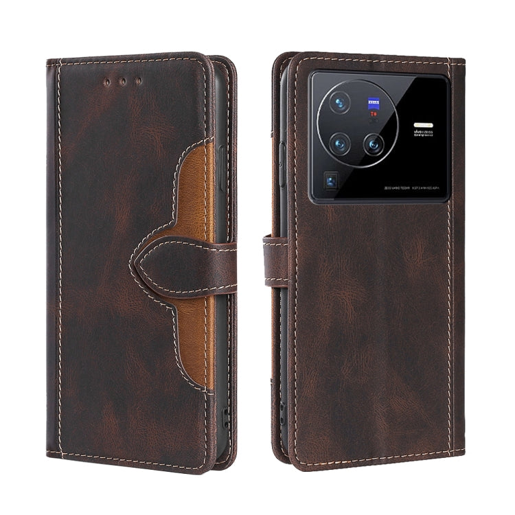 Stitching Skin Feel Magnetic Buckle Horizontal Flip PU Leather Case, For vivo S12 Pro 5G/V23 Pro, For vivo X Note 5G, For vivo X80 Pro, For vivo X80, For vivo Y53S 5G/iQOO Z5x/T1X, For vivo  Y55S 5G