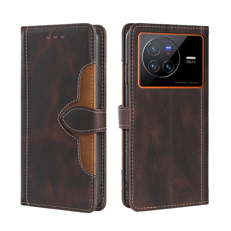 Stitching Skin Feel Magnetic Buckle Horizontal Flip PU Leather Case, For vivo S12 Pro 5G/V23 Pro, For vivo X Note 5G, For vivo X80 Pro, For vivo X80, For vivo Y53S 5G/iQOO Z5x/T1X, For vivo  Y55S 5G
