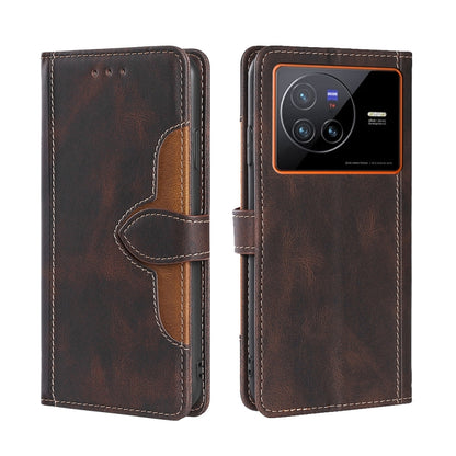 Stitching Skin Feel Magnetic Buckle Horizontal Flip PU Leather Case, For vivo S12 Pro 5G/V23 Pro, For vivo X Note 5G, For vivo X80 Pro, For vivo X80, For vivo Y53S 5G/iQOO Z5x/T1X, For vivo  Y55S 5G