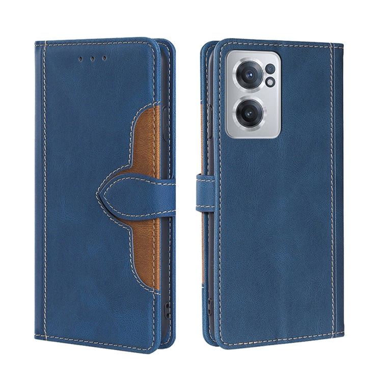 Stitching Skin Feel Magnetic Buckle Horizontal Flip PU Leather Case, For OnePlus Nord CE 2 5G