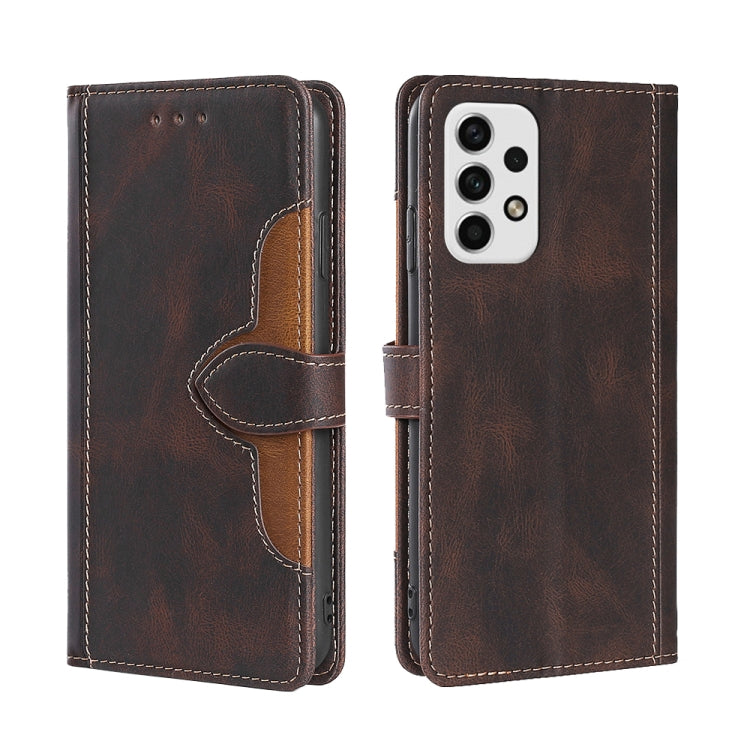 Stitching Skin Feel Magnetic Buckle Horizontal Flip PU Leather Case, For Samsung Galaxy A23 5G, For Samsung Galaxy M33 5G, For Samsung Galaxy M53 5G, For Xiaomi Poco M4 Pro, For Xiaomi Poco X4 Pro 5G, For Xiaomi Redmi K50/Redmi K50 Pro