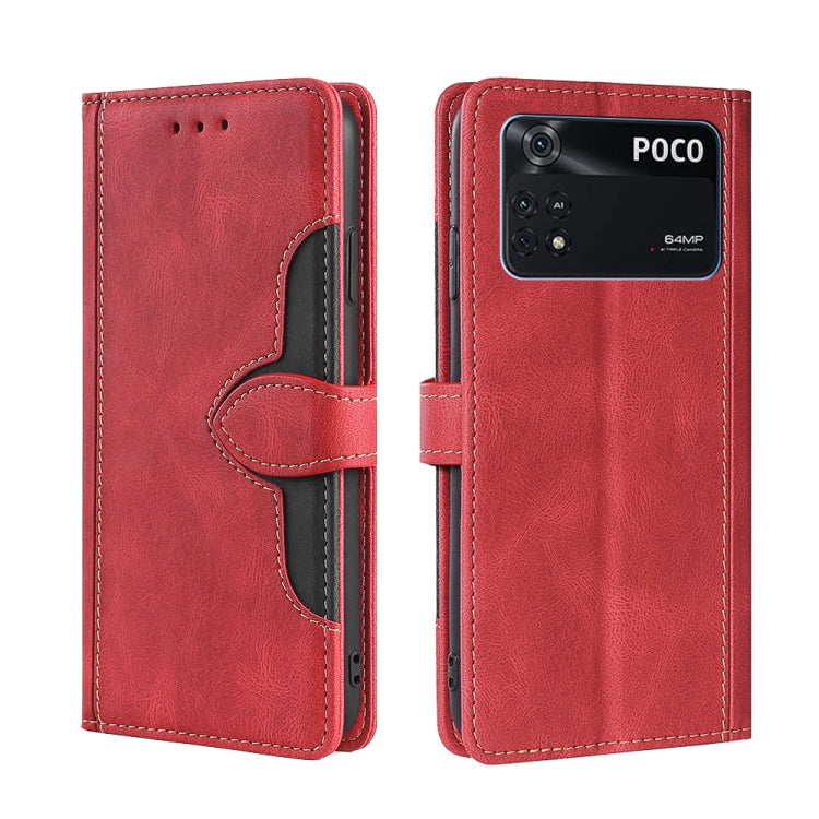 Stitching Skin Feel Magnetic Buckle Horizontal Flip PU Leather Case, For Samsung Galaxy A23 5G, For Samsung Galaxy M33 5G, For Samsung Galaxy M53 5G, For Xiaomi Poco M4 Pro, For Xiaomi Poco X4 Pro 5G, For Xiaomi Redmi K50/Redmi K50 Pro