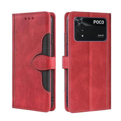 Stitching Skin Feel Magnetic Buckle Horizontal Flip PU Leather Case, For Samsung Galaxy A23 5G, For Samsung Galaxy M33 5G, For Samsung Galaxy M53 5G, For Xiaomi Poco M4 Pro, For Xiaomi Poco X4 Pro 5G, For Xiaomi Redmi K50/Redmi K50 Pro