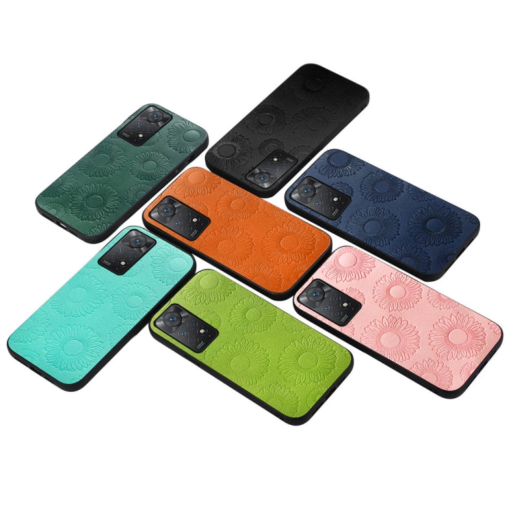 Sunflower Pattern PU Shockproof Phone Case, For Xiaomi 12 Pro, For Xiaomi 12 / 12X, For Xiaomi Redmi Note 11 Pro, For Xiaomi Redmi Note 11 / Note 11S 4G