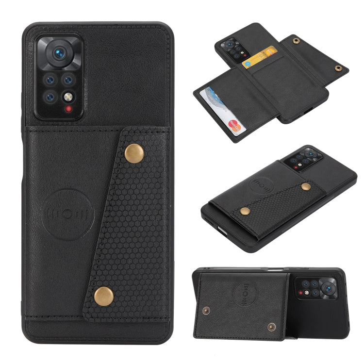 Double Buckle Card Slots Magnetic Phone Case, For Infinix Hot 9 / Note 7 Lite, For Xiaomi Redmi Note 11 Pro, For Xiaomi Redmi Note 11 /Note 11S 4G