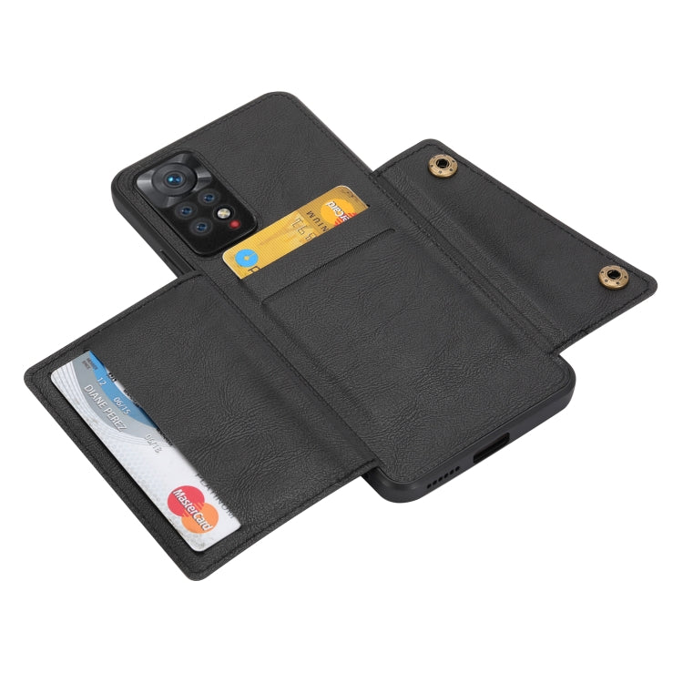 Double Buckle Card Slots Magnetic Phone Case, For Infinix Hot 9 / Note 7 Lite, For Xiaomi Redmi Note 11 Pro, For Xiaomi Redmi Note 11 /Note 11S 4G