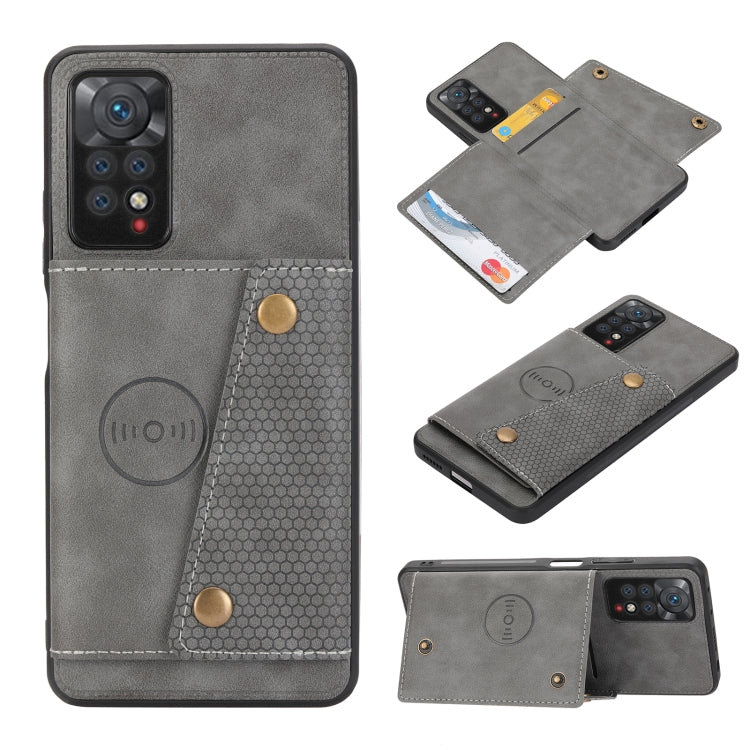 Double Buckle Card Slots Magnetic Phone Case, For Infinix Hot 9 / Note 7 Lite, For Xiaomi Redmi Note 11 Pro, For Xiaomi Redmi Note 11 /Note 11S 4G
