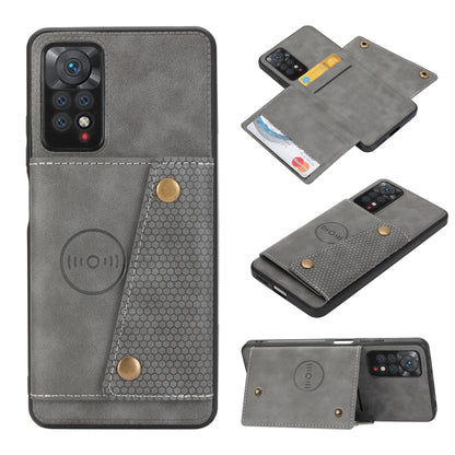 Double Buckle Card Slots Magnetic Phone Case, For Infinix Hot 9 / Note 7 Lite, For Xiaomi Redmi Note 11 Pro, For Xiaomi Redmi Note 11 /Note 11S 4G
