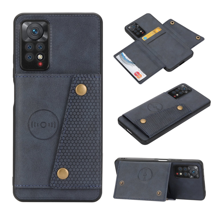 Double Buckle Card Slots Magnetic Phone Case, For Infinix Hot 9 / Note 7 Lite, For Xiaomi Redmi Note 11 Pro, For Xiaomi Redmi Note 11 /Note 11S 4G