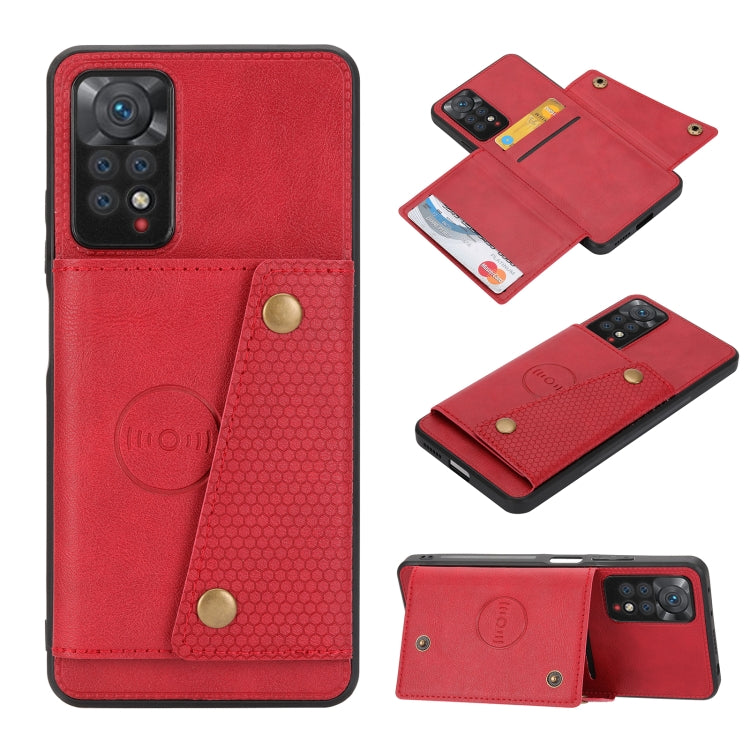 Double Buckle Card Slots Magnetic Phone Case, For Infinix Hot 9 / Note 7 Lite, For Xiaomi Redmi Note 11 Pro, For Xiaomi Redmi Note 11 /Note 11S 4G