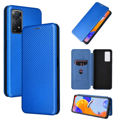 Carbon Fiber Texture Magnetic Horizontal Flip Leather Phone Case, For Motorola Moto E32 4G, For Motorola Moto G52/G82, For Xiaomi Redmi Note 11 Pro, For Xiaomi 12 Lite