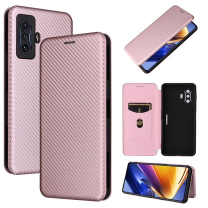 Carbon Fiber Texture Magnetic Horizontal Flip Leather Phone Case, For Xiaomi Poco F4 GT/Redmi K50 Gaming
