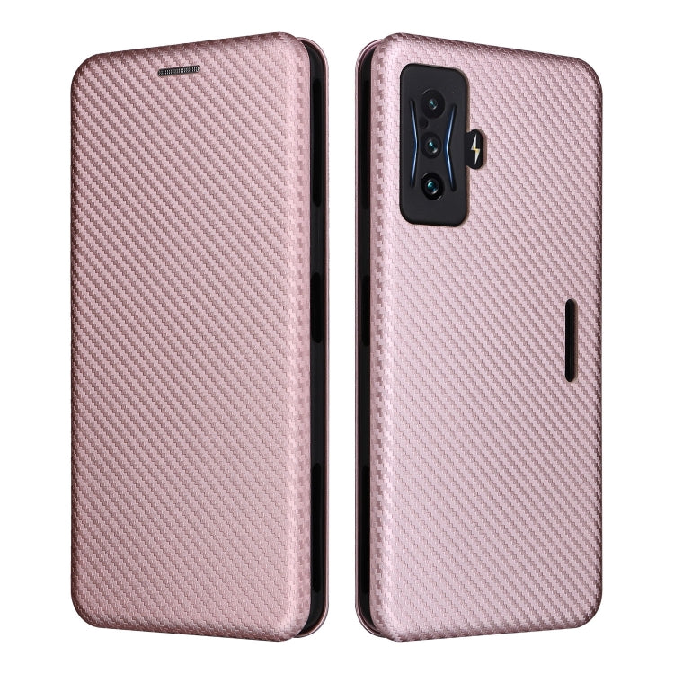 Carbon Fiber Texture Magnetic Horizontal Flip Leather Phone Case, For Xiaomi Poco F4 GT/Redmi K50 Gaming